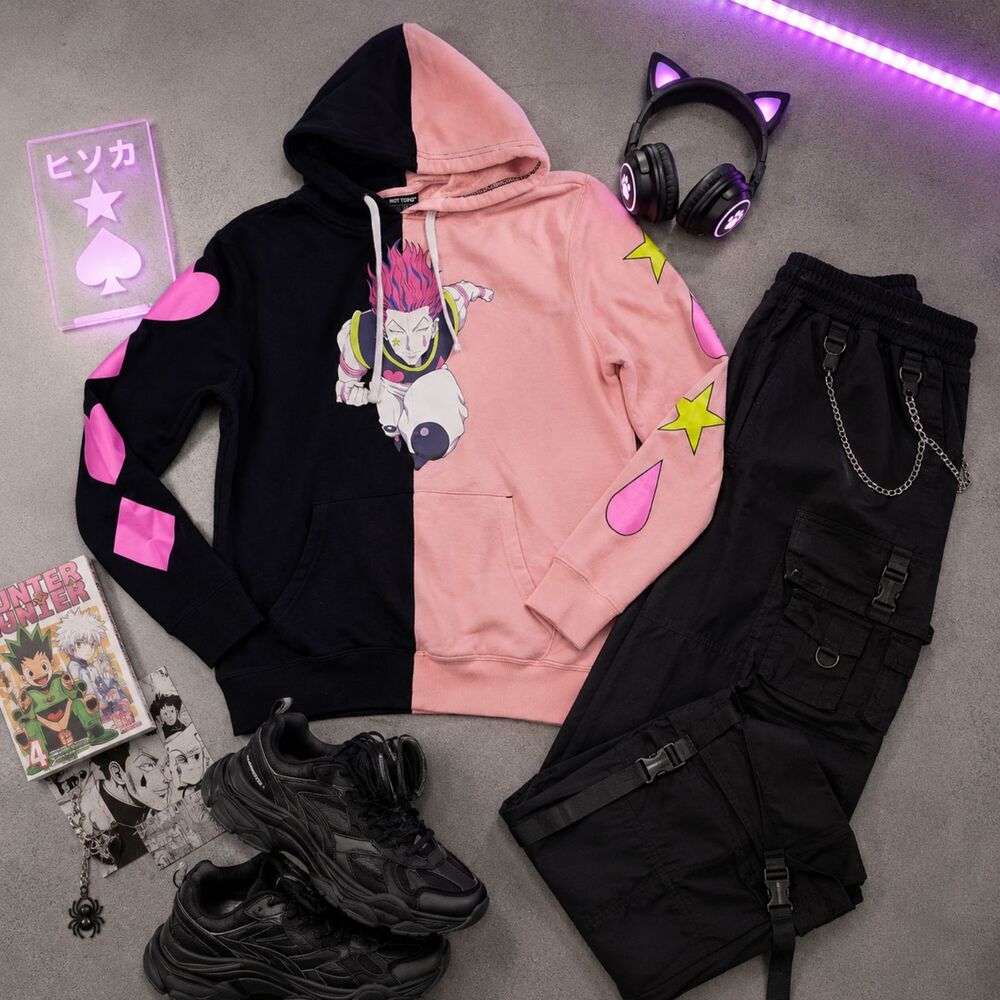 Hot Topic Hunter x Hunter Hisoka Split Hoodie Anime Streetwear Small